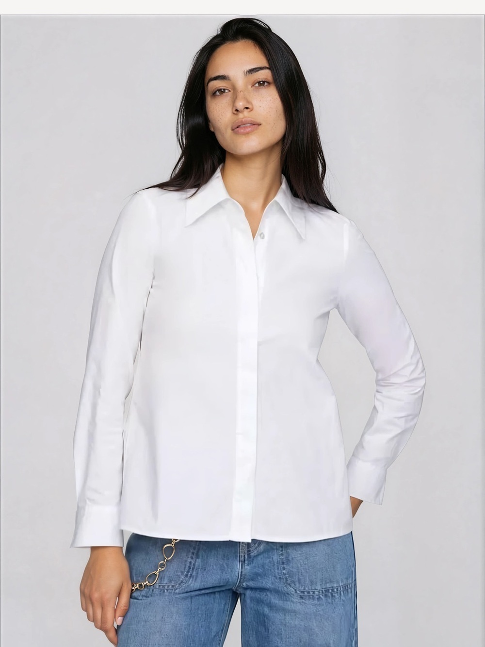 Gap x cult Gaia BACKLESS CLASSIC SHIRT - OFF WHITE